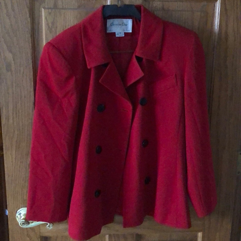 Christian Dior red blazer